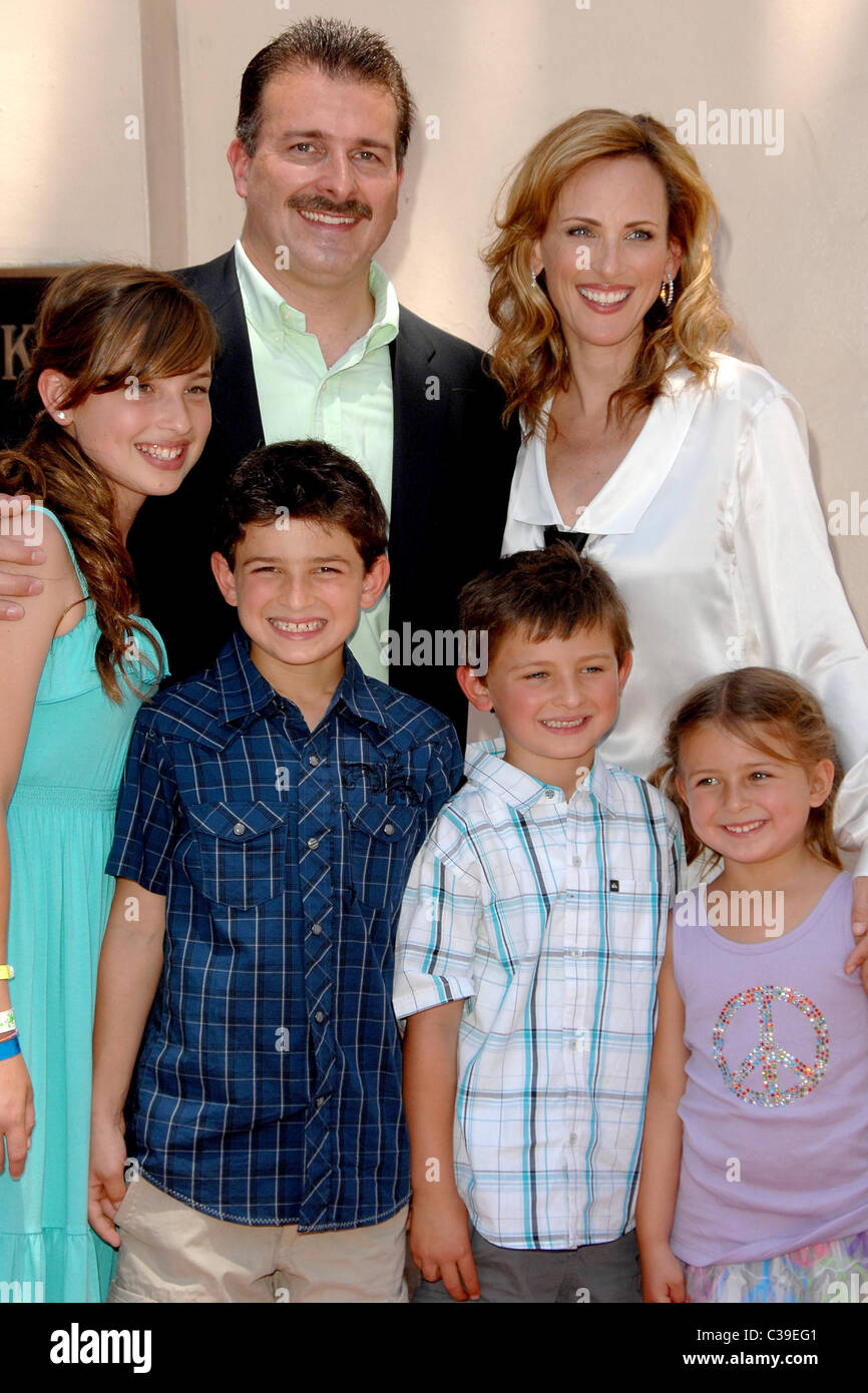 Kevin Grandalski, Marlee Matlin e famiglia Marlee Matlin onorato con una stella sulla Hollywood Walk of Fame di Los Angeles, Foto Stock