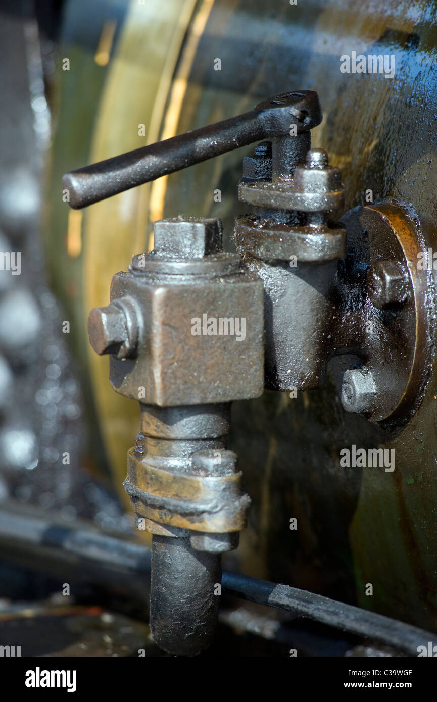 Valvola sul motore di vapore Foto Stock