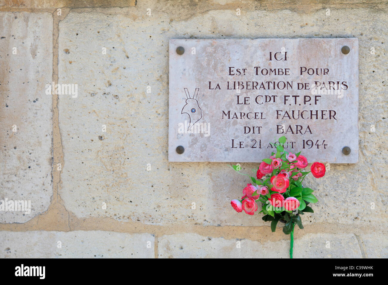 Tomba per la liberazione di Parigi, Francia Foto Stock