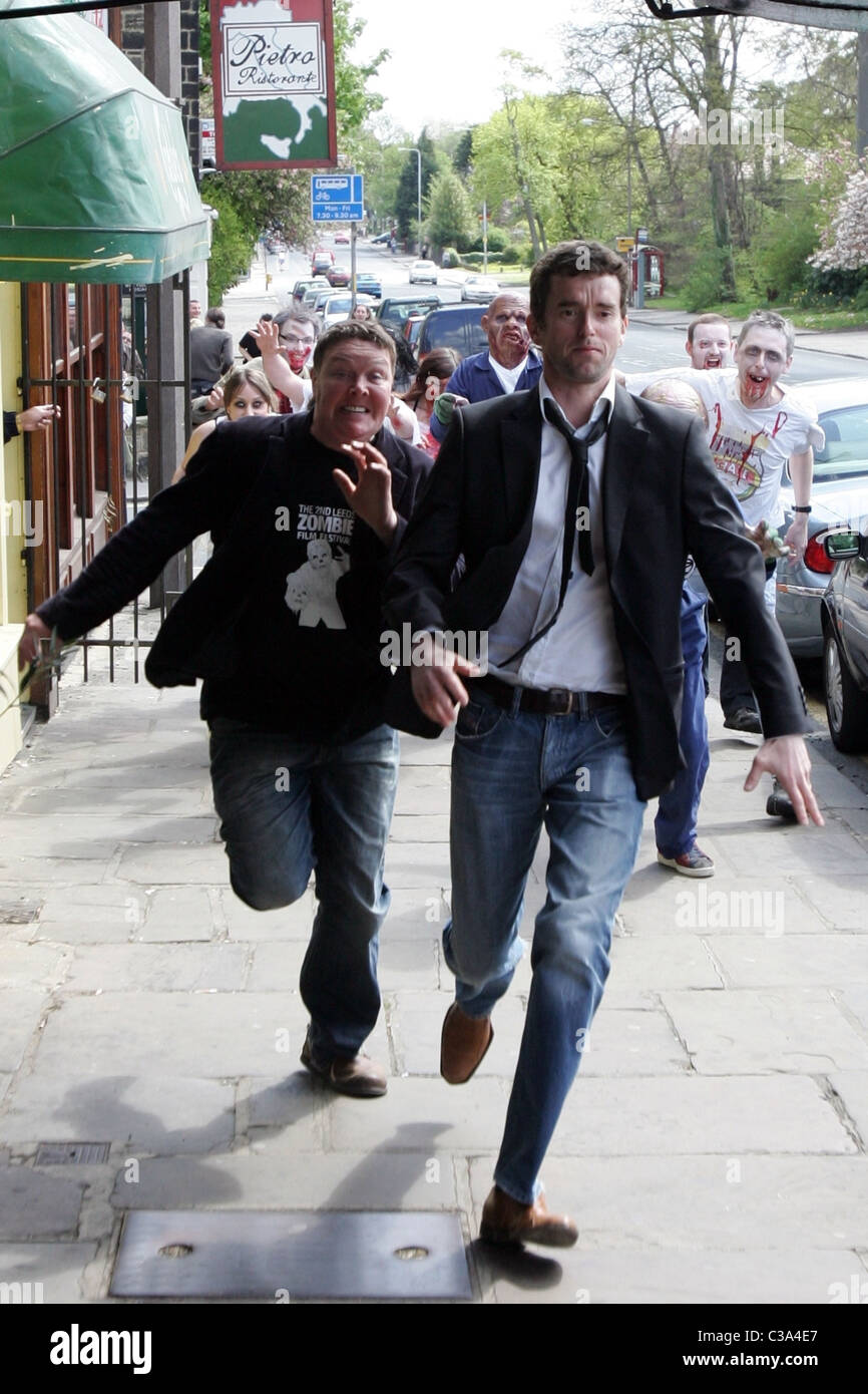 Domenico Scotto e Mark Charnook Leeds Zombie Film Festival tenutosi presso il cottage Road cinema. Leeds, Inghilterra - 26.04.09 : Foto Stock