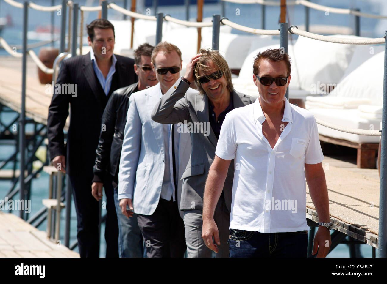Martin Kemp, Steve Norman, Tony Hadley, Gary Kemp e John Keeble di Spandau Ballet 2009 Festival Internazionale del Cinema di Cannes - Foto Stock