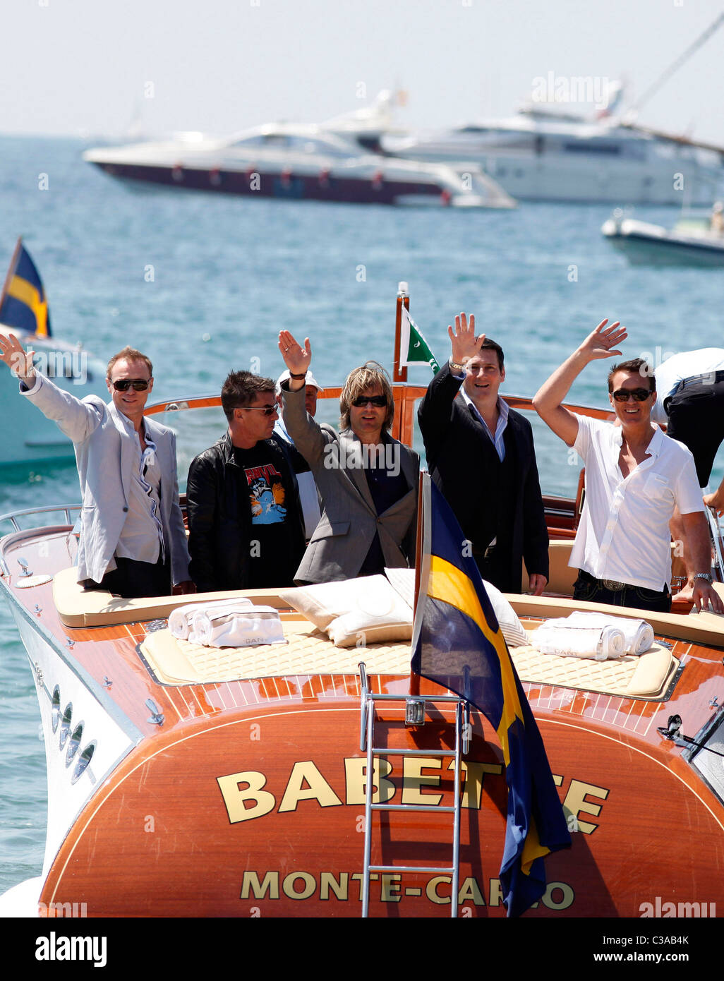 Martin Kemp, Steve Norman, Tony Hadley, Gary Kemp e John Keeble di Spandau Ballet 2009 Festival Internazionale del Cinema di Cannes - Foto Stock