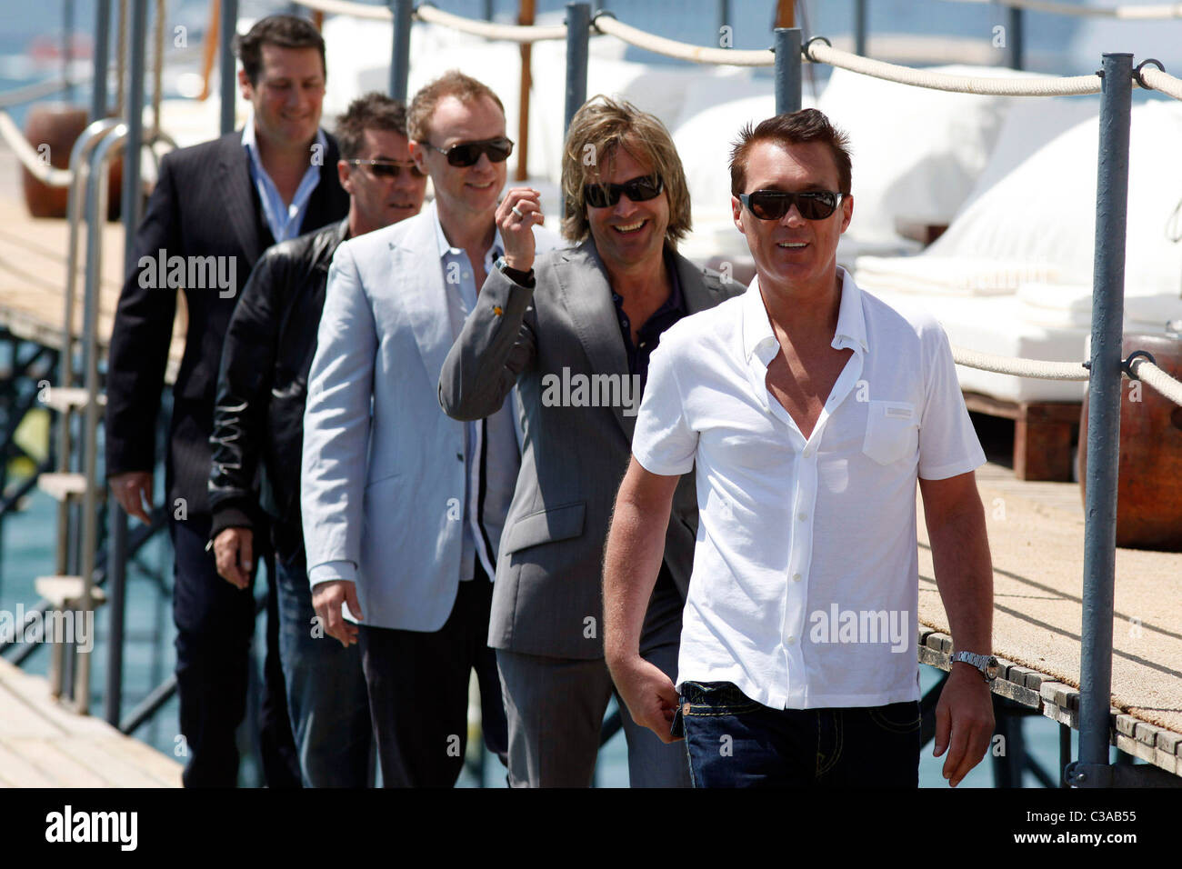 Martin Kemp, Steve Norman, Tony Hadley, Gary Kemp e John Keeble di Spandau Ballet 2009 Festival Internazionale del Cinema di Cannes - Foto Stock