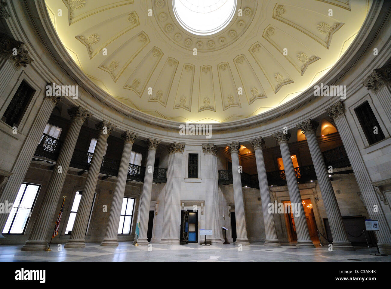 All'interno della cupola Sala federale a New York City, sito del primo capitol degli Stati Uniti e poi in una casa doganale. Foto Stock