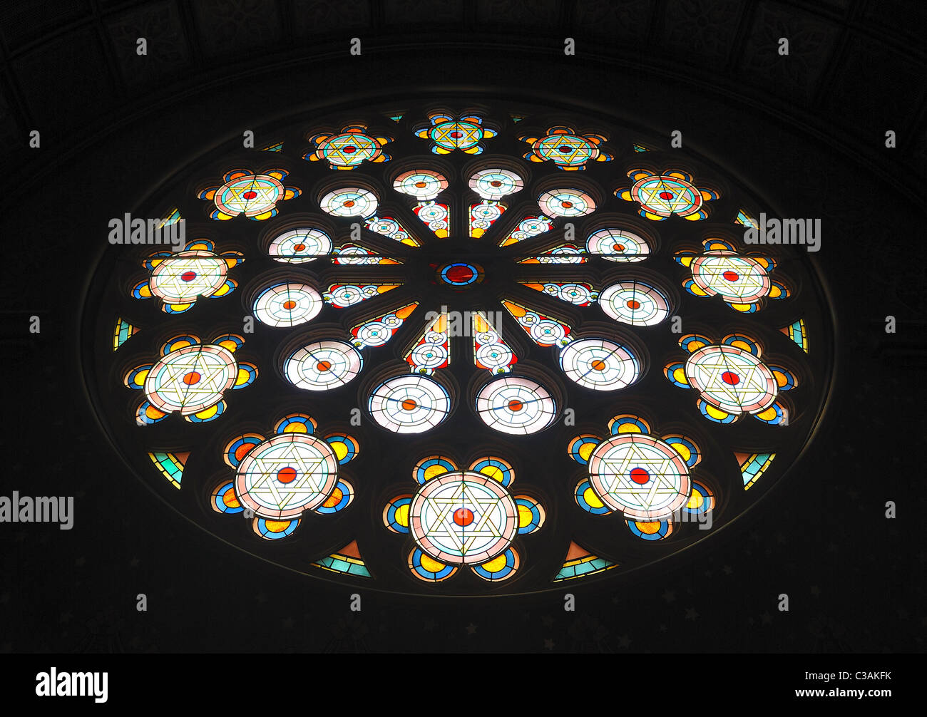 Giudaico il vetro macchiato Foto Stock