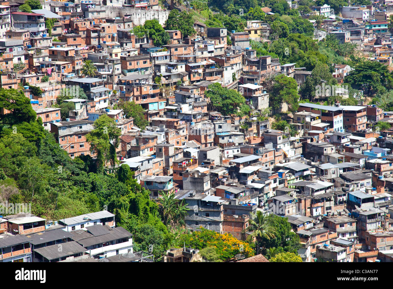 Favelas o baraccopoli di Rio de Janeiro, Brasile Foto Stock