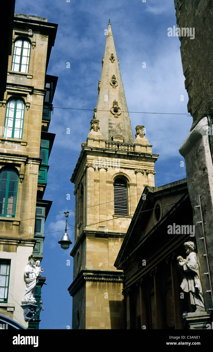 San Paolo Pro-Cathedral (Diocesi Anglicana di Gibilterra in Europa) nella capitale Maltese di La Valletta. Foto Stock