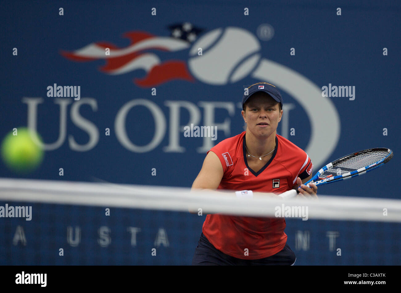 Kim Clijsters, Belgio, in azione a US Open Tennis Tournament a Flushing Meadows, New York STATI UNITI D'AMERICA Foto Stock