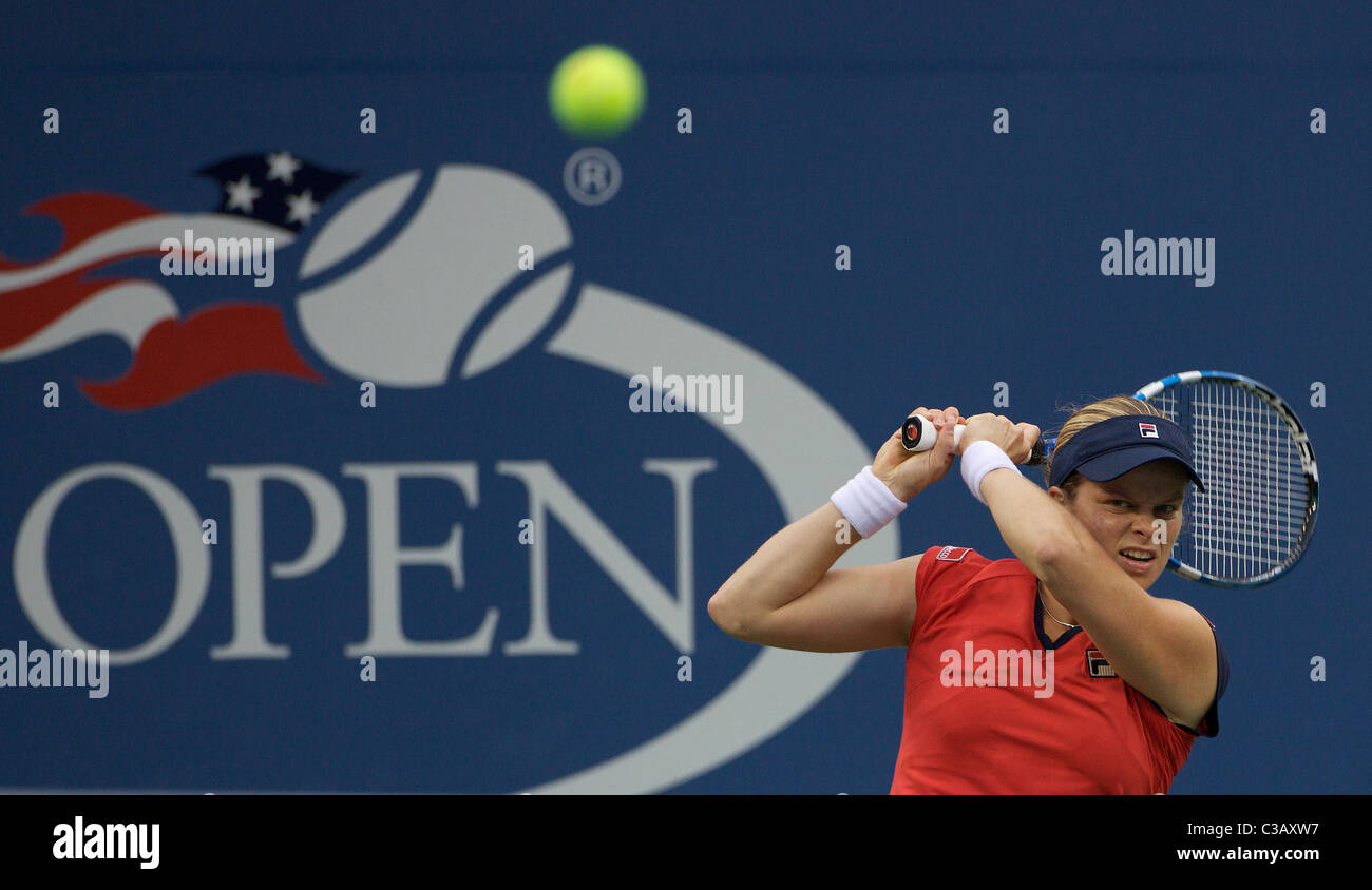 Kim Clijsters, Belgio, in azione a US Open Tennis Tournament a Flushing Meadows, New York STATI UNITI D'AMERICA Foto Stock