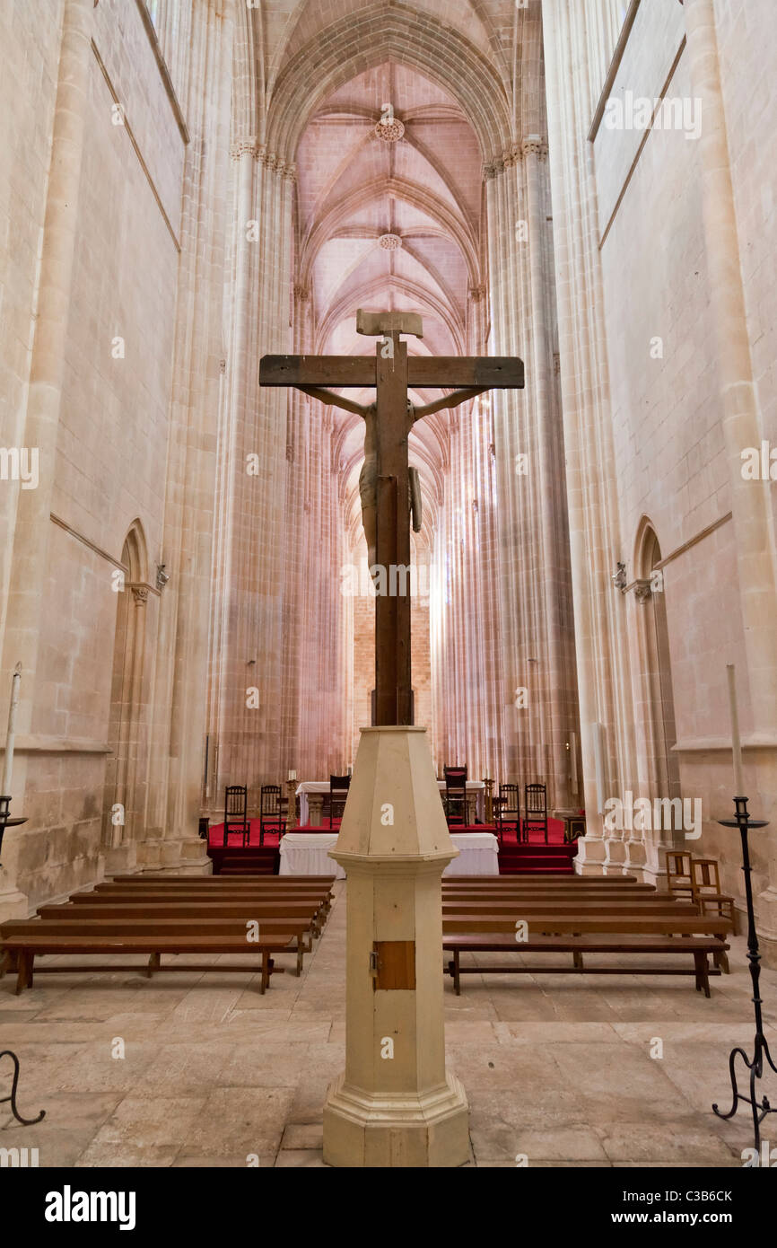 Monastero di Batalha, un capolavoro di architettura gotica. Dominicana Ordine religioso. Patrimonio Mondiale dell'Unesco. Il Portogallo. Foto Stock