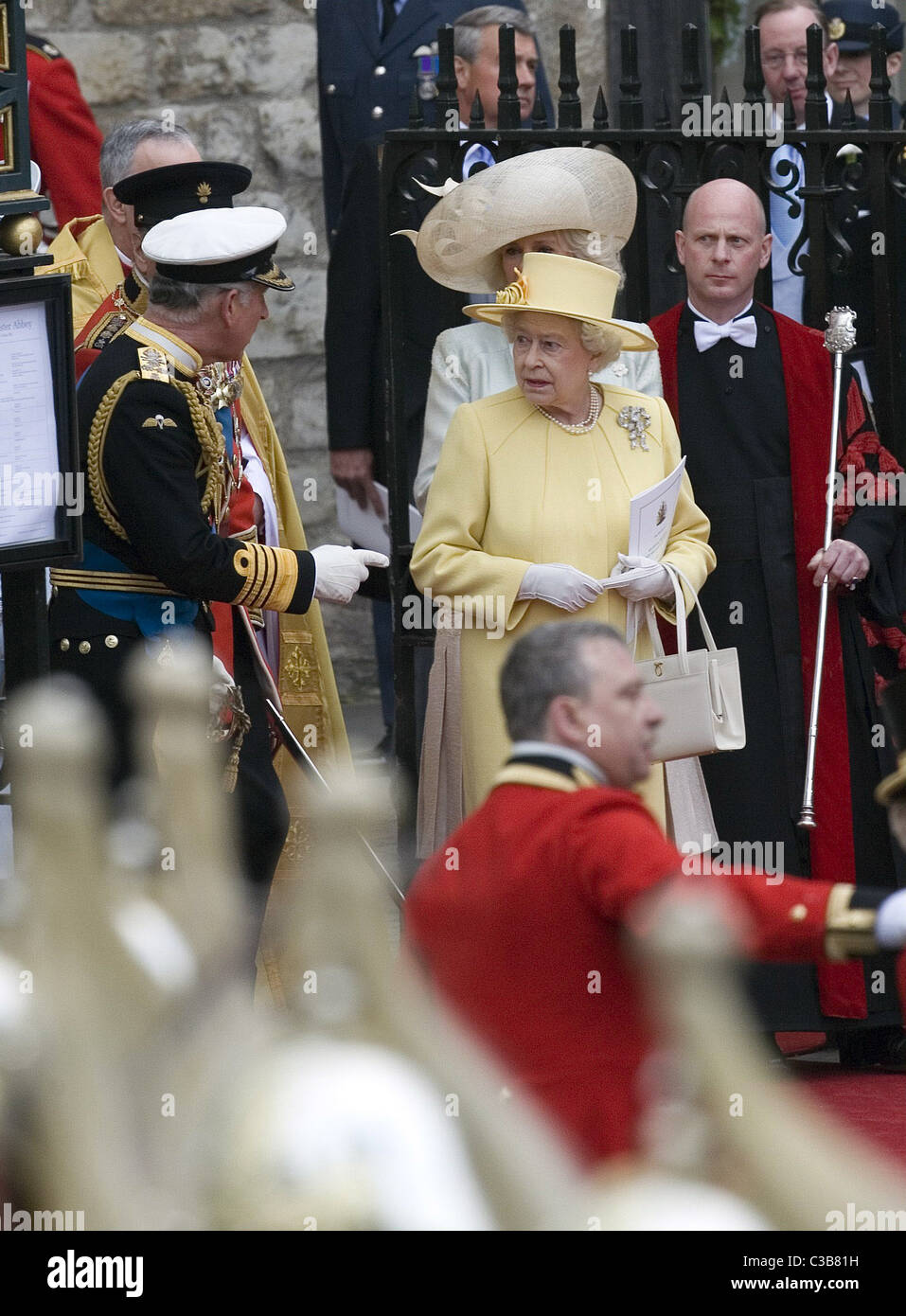 Le nozze del principe William e Catherine Middleton. 29 aprile 2011 Principe Carlo Phillip ,Camilla Duchessa di Foto Stock