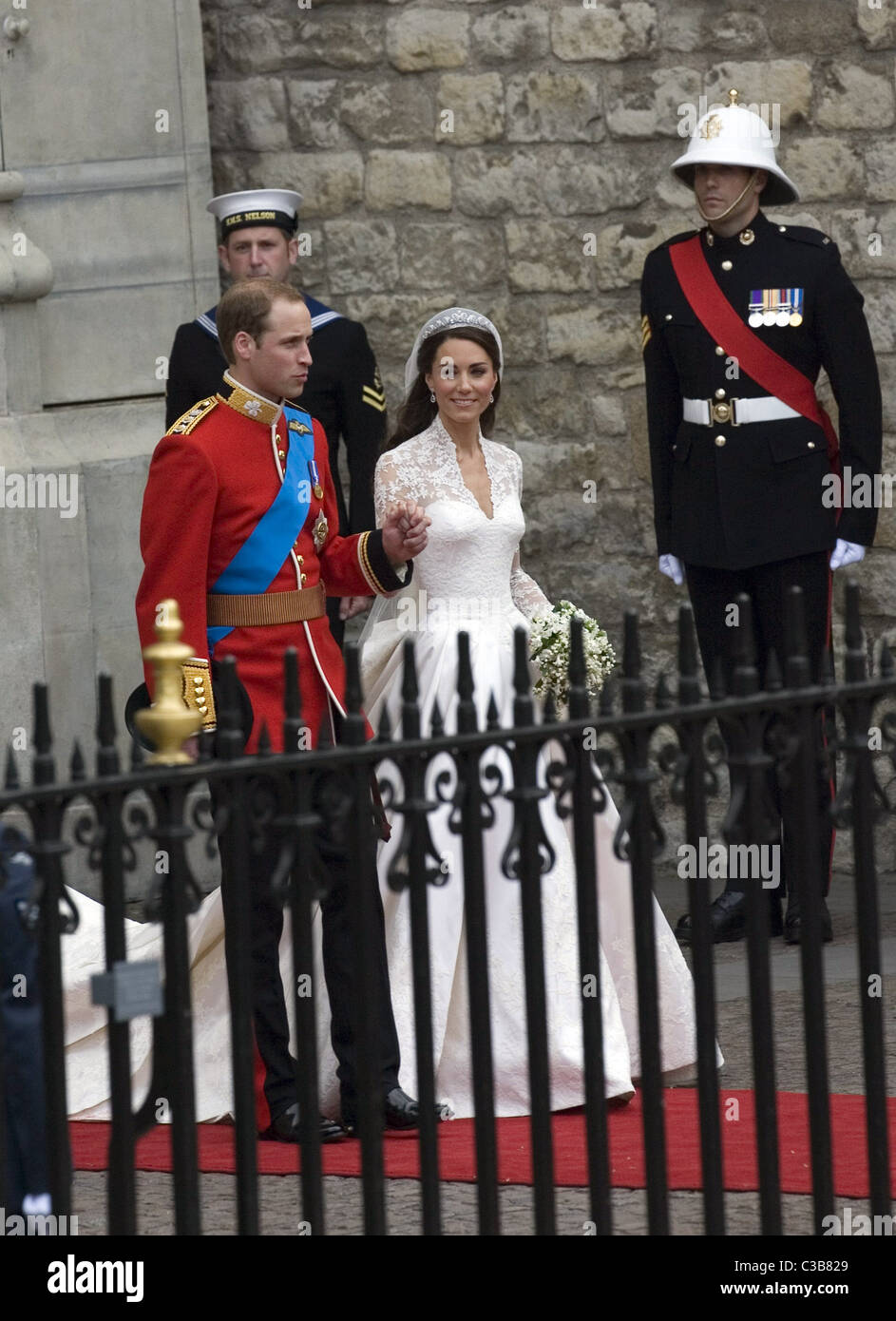 Le nozze del principe William e Catherine Middleton. Il 29 aprile 2011. Il principe William, duca di Cambridge e di Catherine Foto Stock