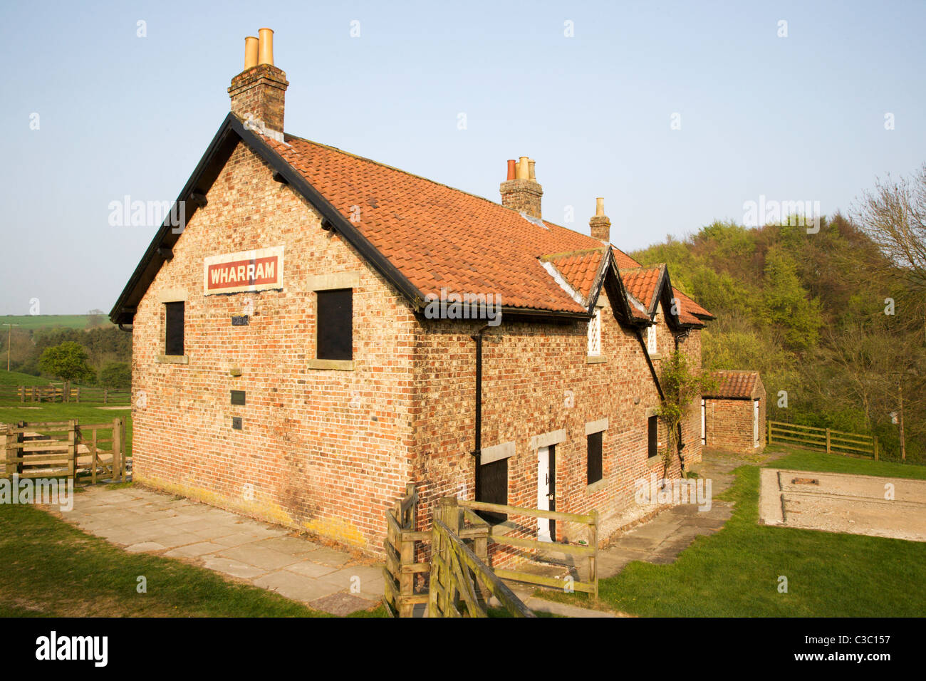 Xviii secolo il miglioramento Farm Wharram Percy East Riding of Yorkshire Inghilterra Foto Stock