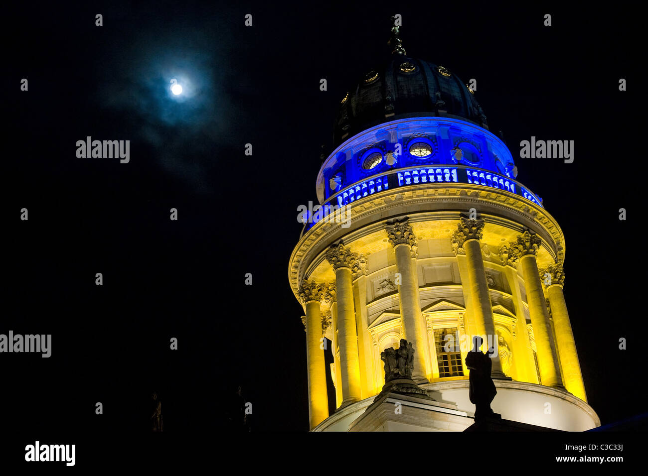 Deutscher Dom durante la festa delle luci 2008, Berlino, Germania Foto Stock