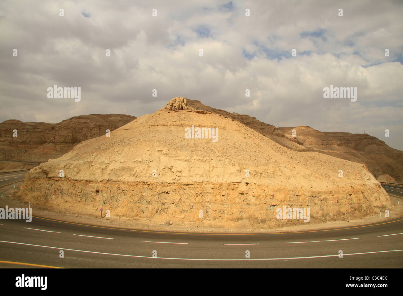Israele, strada 25 al Mar Morto Foto Stock