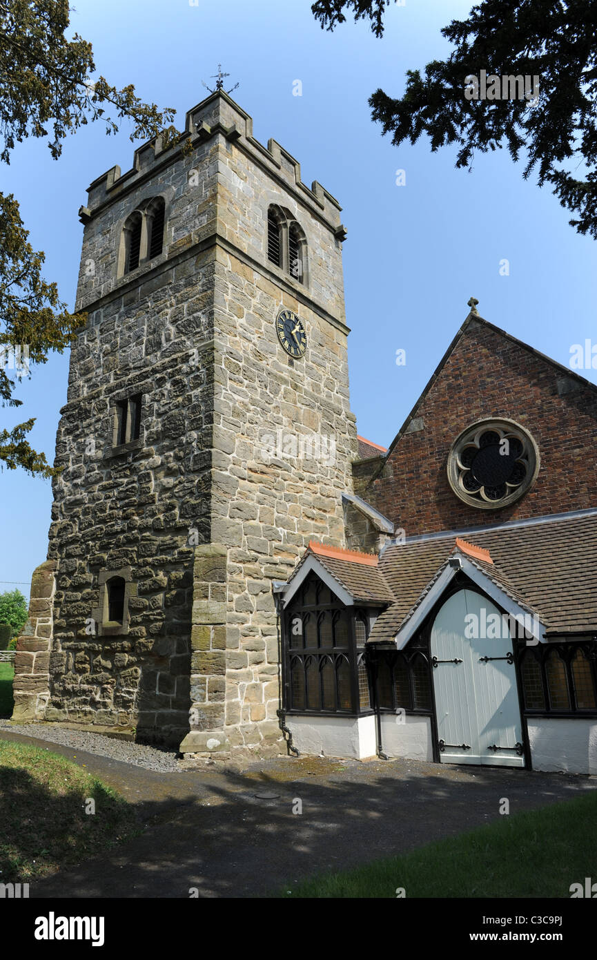 Poco Wenlock chiesa di San Lorenzo Shropshire England Regno Unito Foto Stock