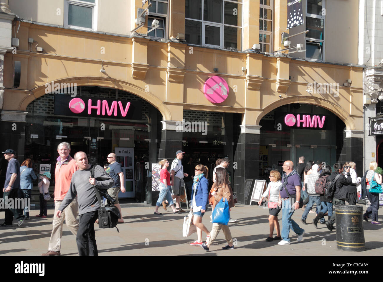 L'HMV store presso il Trocadero center su Coventry Street tra Leicester Aquare e Piccadilly Circus, la zona centrale di Londra, Regno Unito. Foto Stock