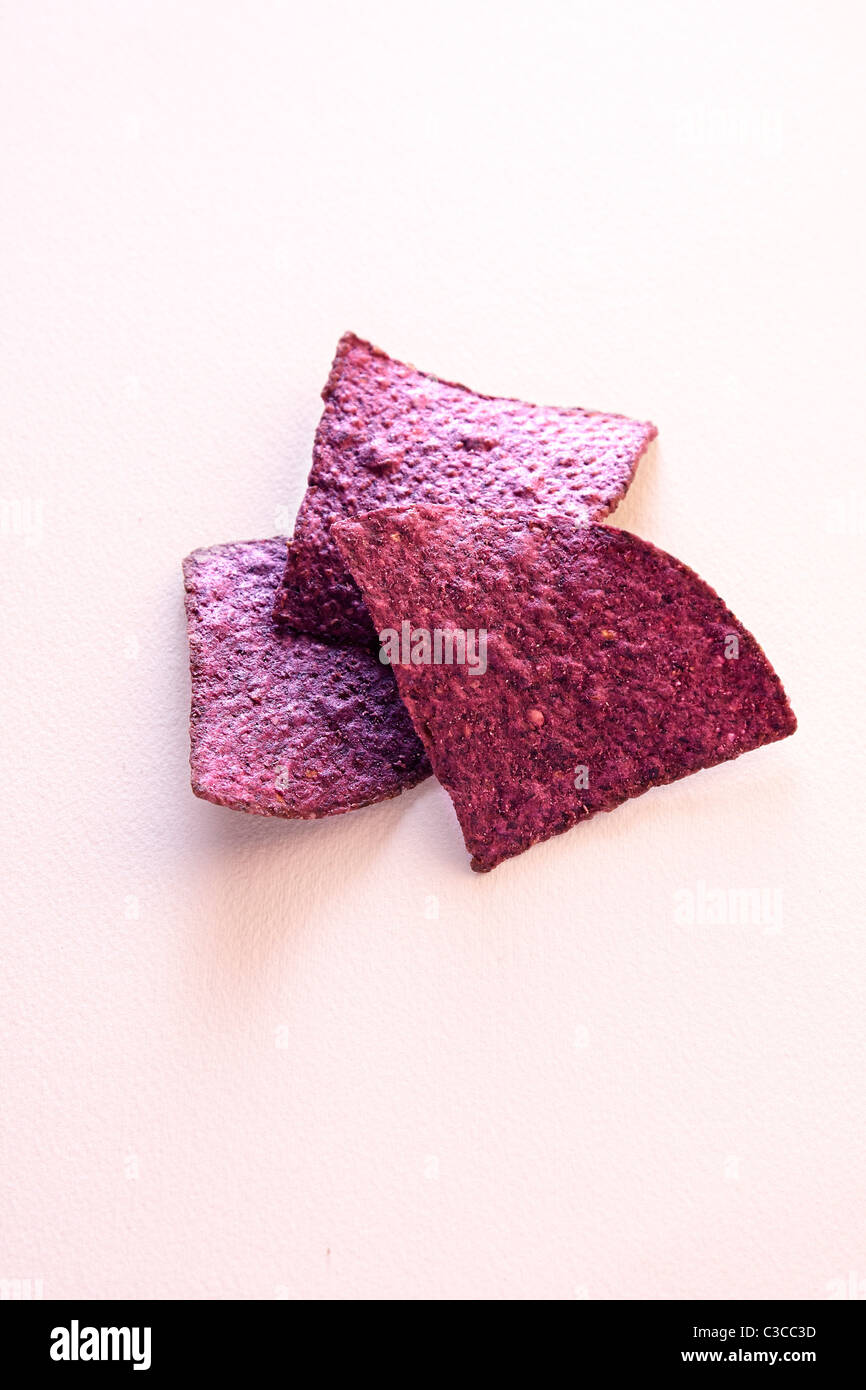 Chips di mais blu Foto Stock