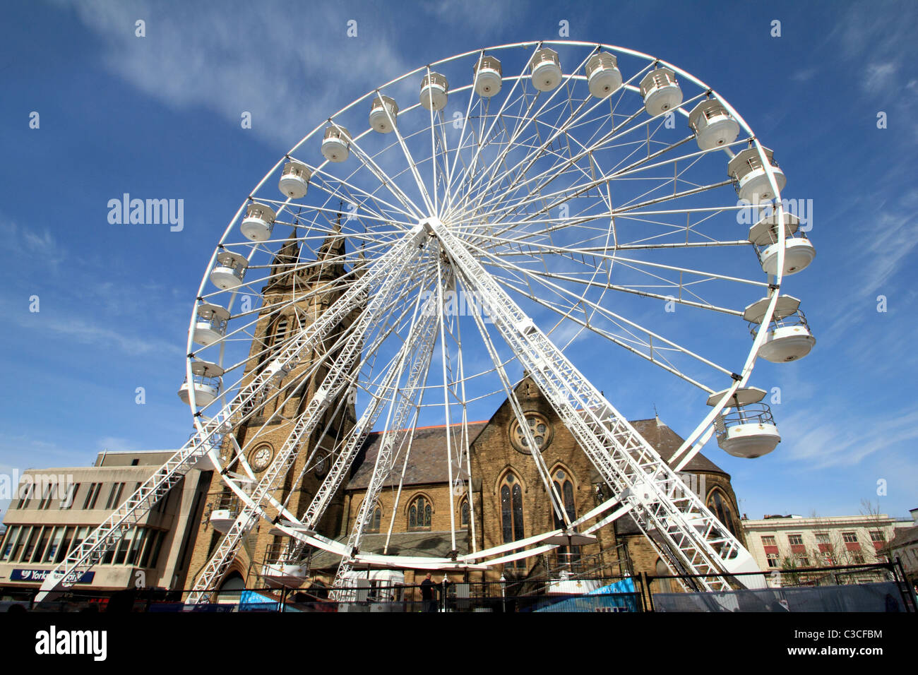 Grande ruota panoramica Ferris Fairground Ride Blackpool Foto Stock