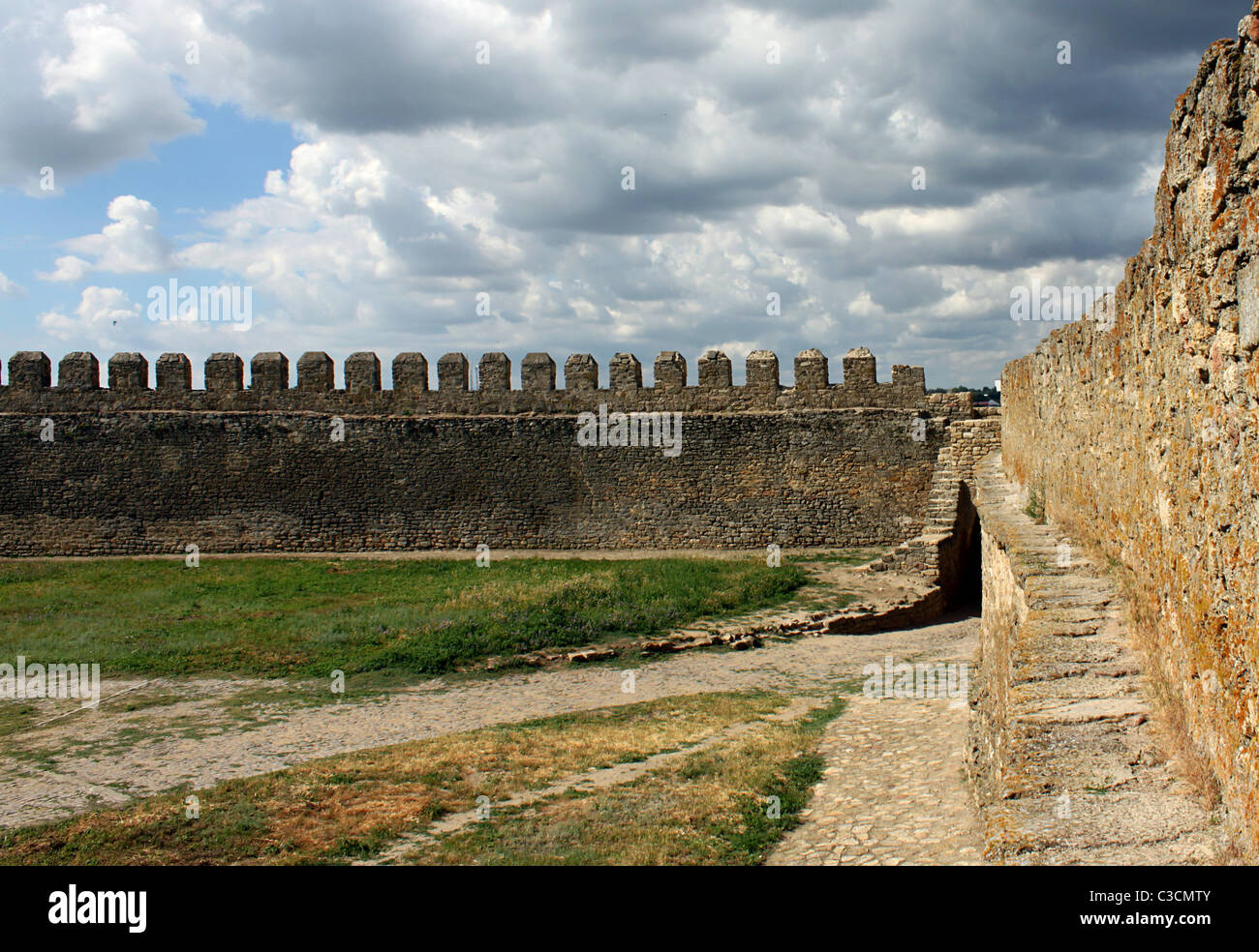 Parete della fortezza, Belgorod-Dnestrovskiy, Ucraina Foto Stock