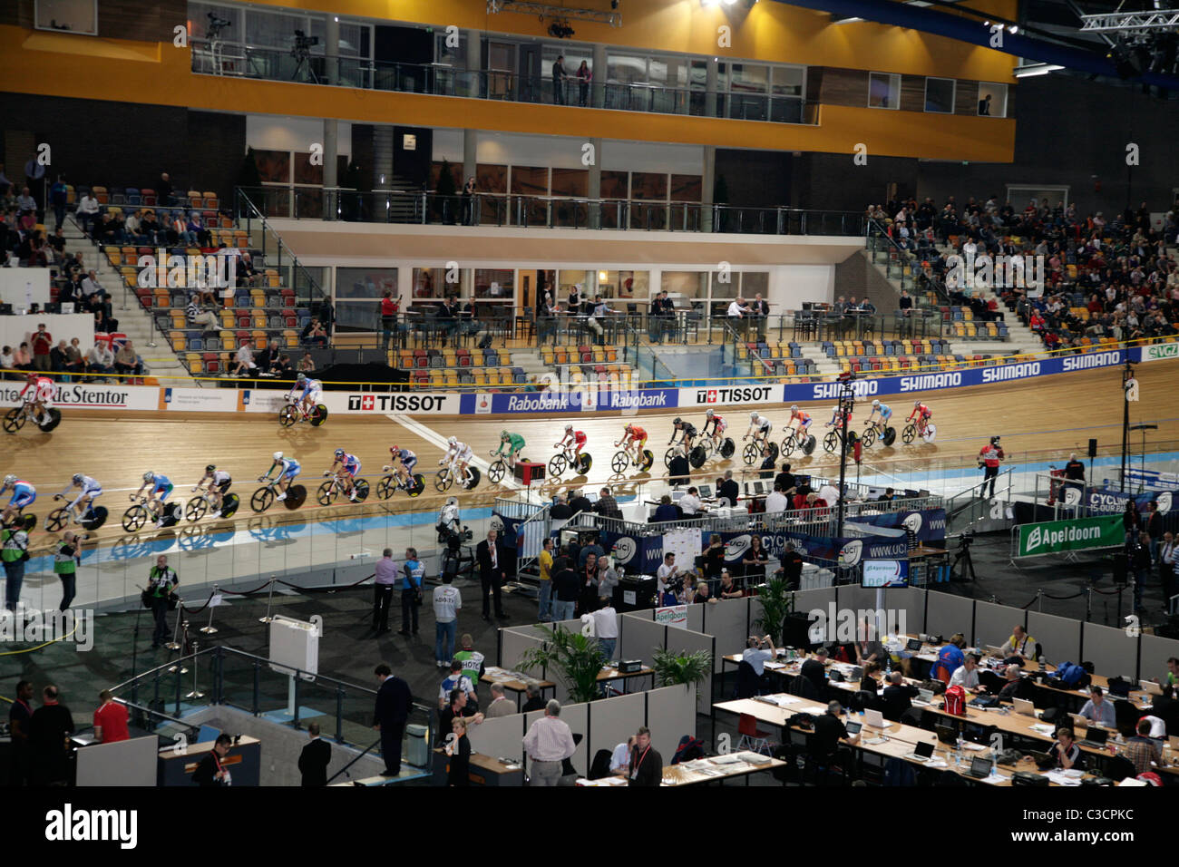 Uomini Omnium Gara a punti UCI via del Campionato del Mondo di Ciclismo Apeldoorn Paesi Bassi 25 marzo 2011 Foto Stock