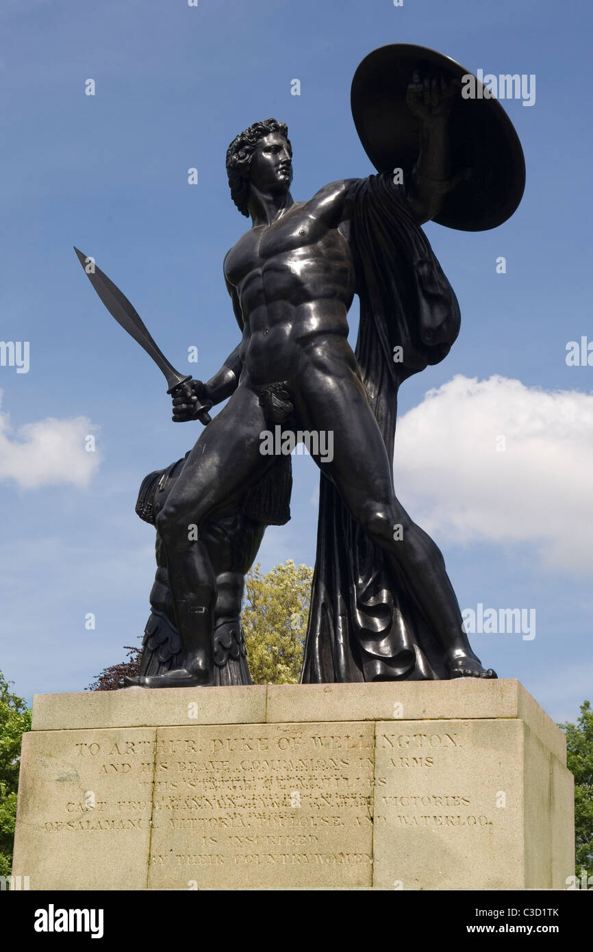 Inghilterra London Hyde Park statua di Achille Foto Stock