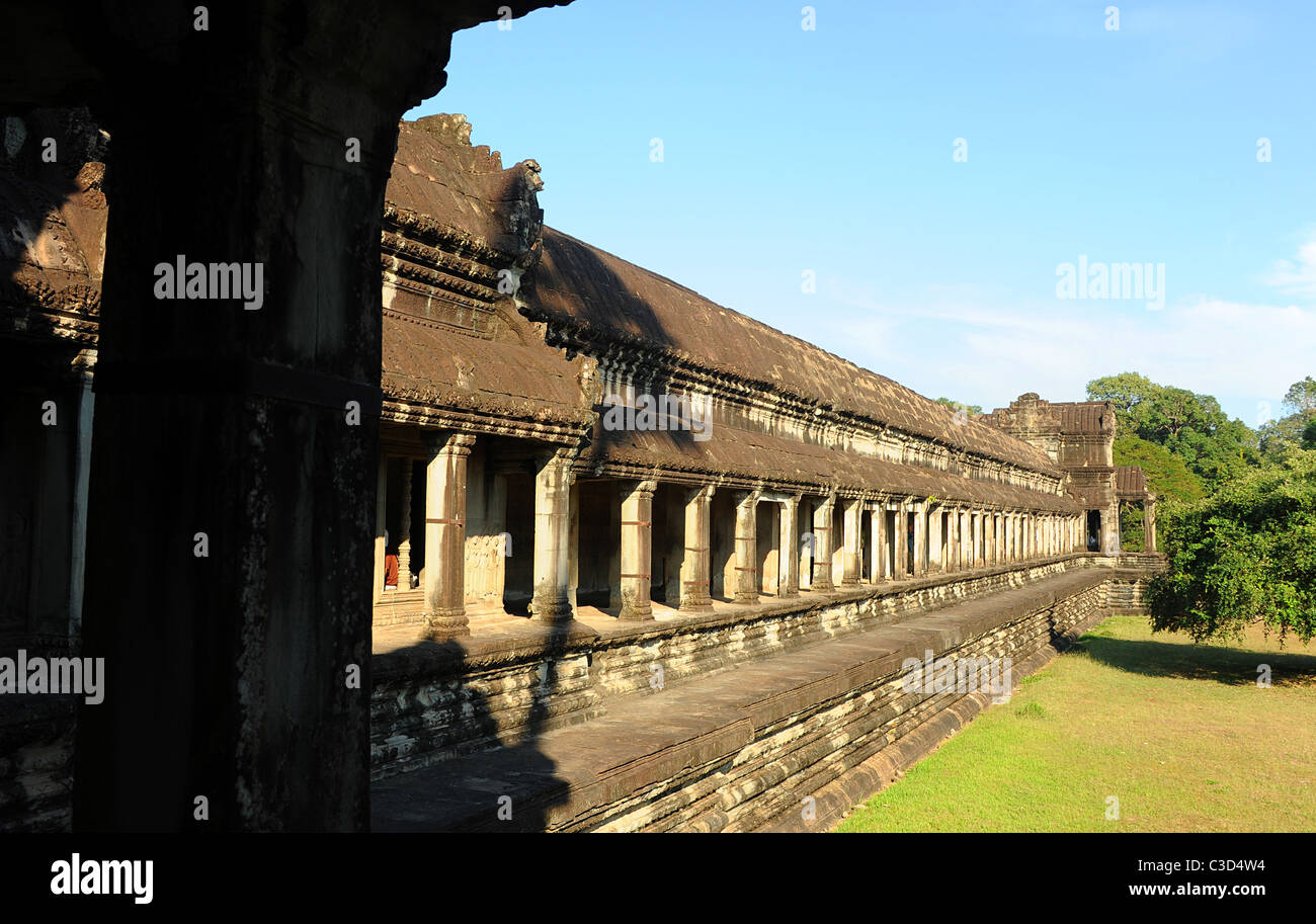 I motivi di Angkor Wat in Siem Reap, Cambogia. Foto Stock