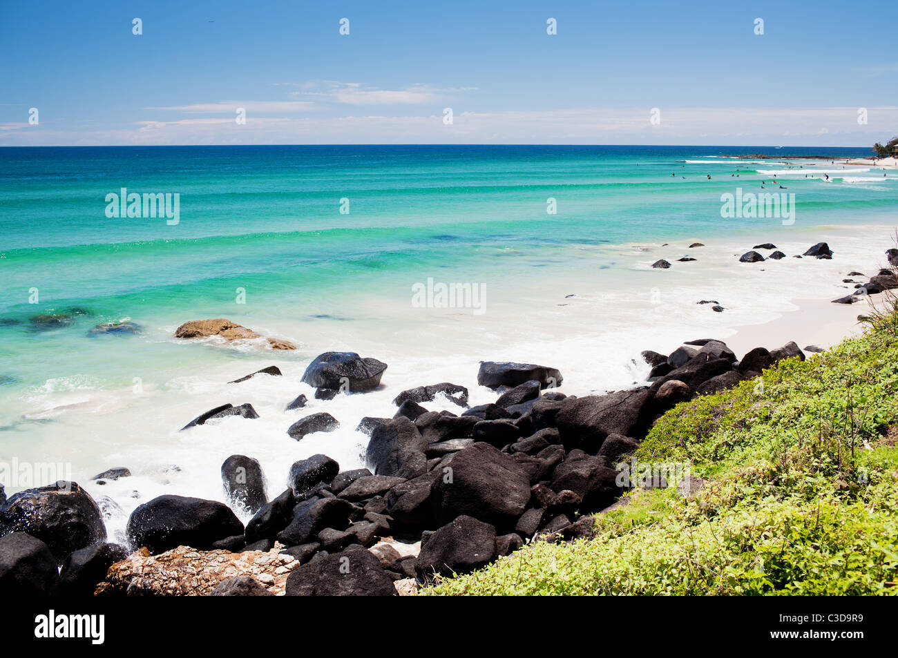 Oceano incredibili a Kingscliff Beach Australia Foto Stock