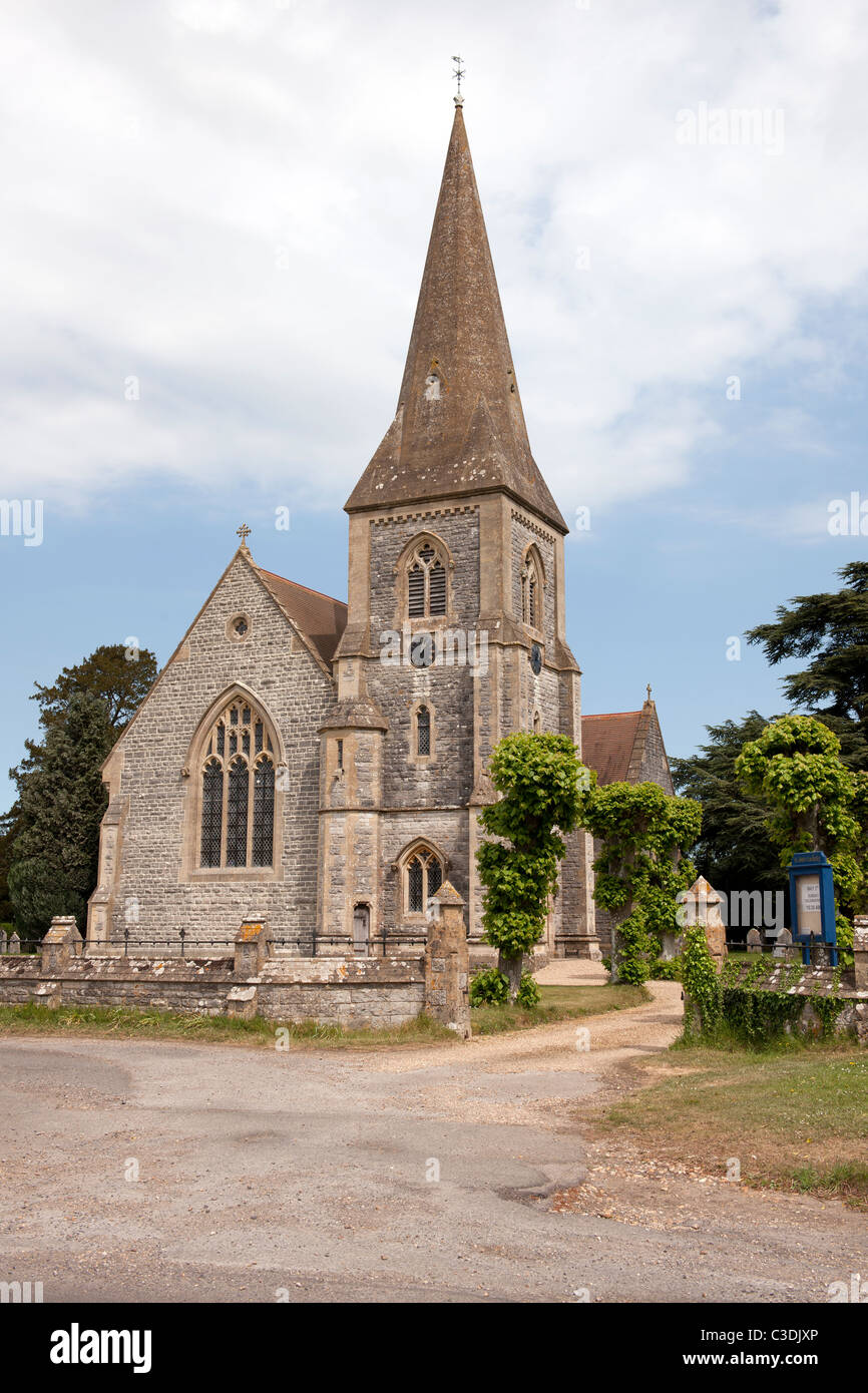 Chiesa di San Giovanni Evangelista, Lockerley, nr Romsey, Hampshire, Inghilterra, Regno Unito Foto Stock