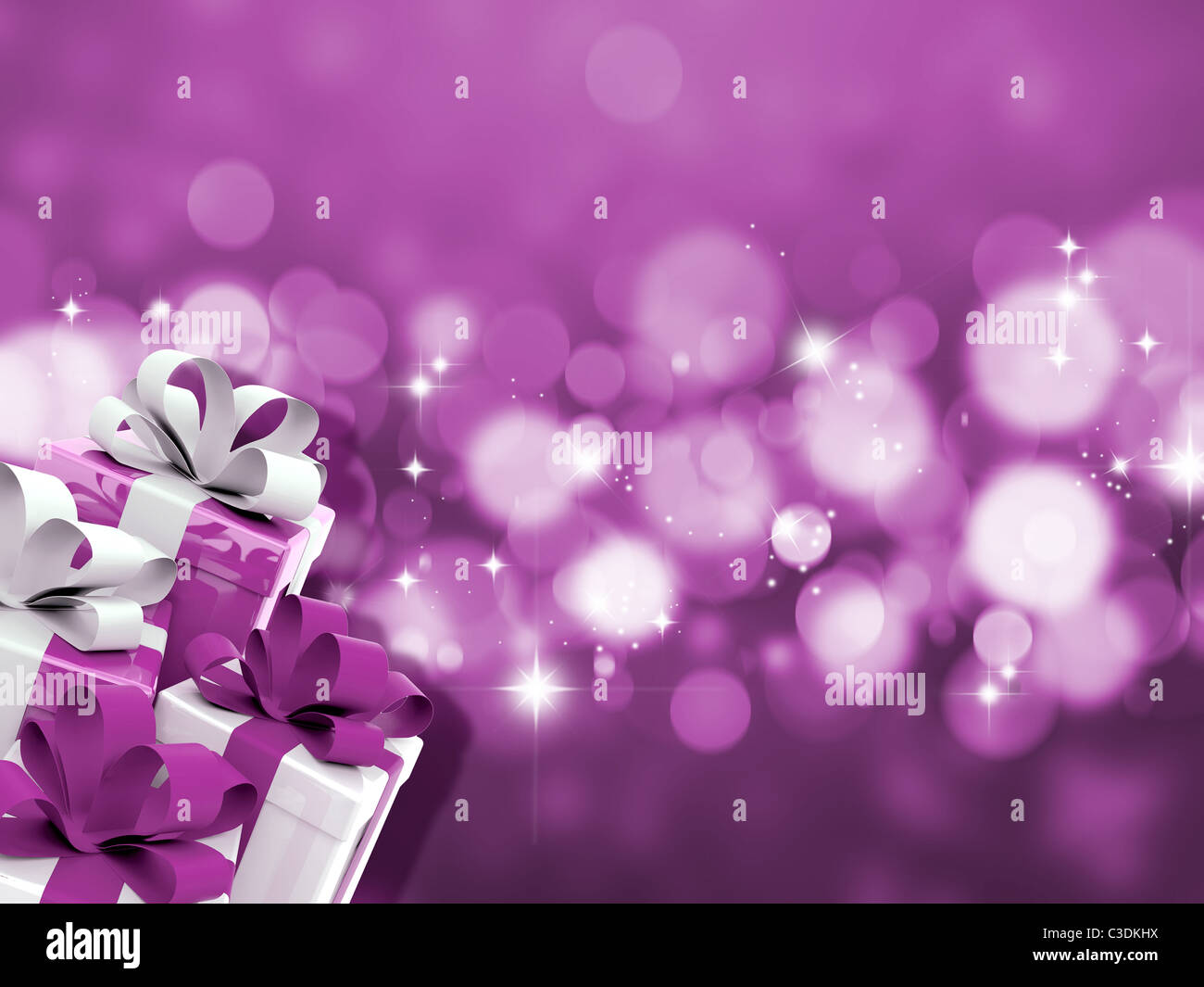 Sfocate luci di Natale Foto Stock