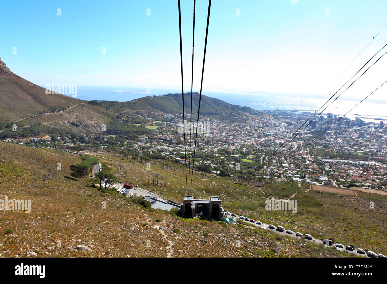 La Table Mountain e Cape Town, Sud Africa. Foto Stock