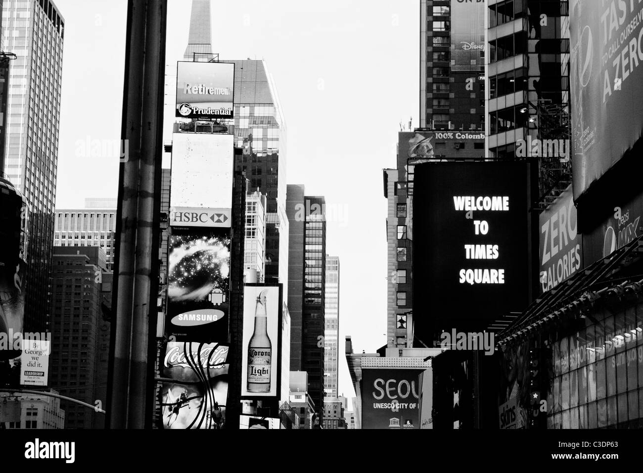 Benvenuto a times square Foto Stock