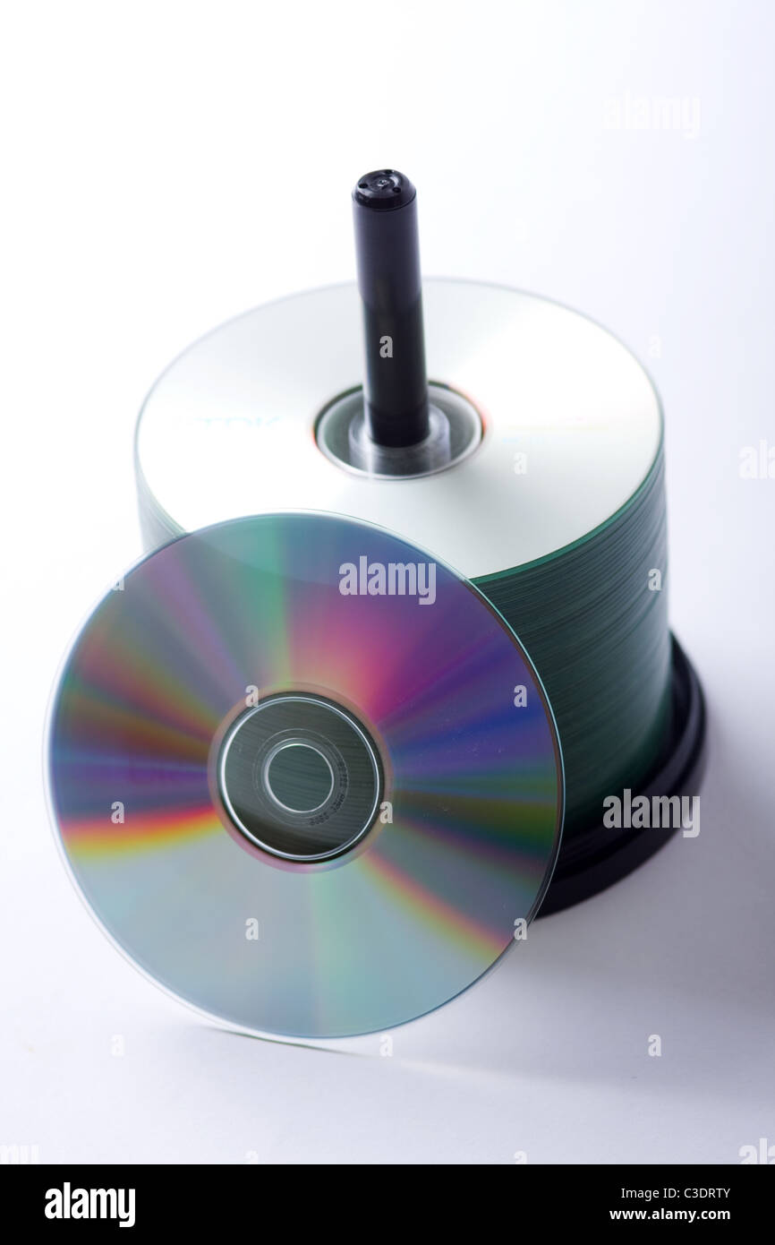 Un disco CD vuoto Foto Stock