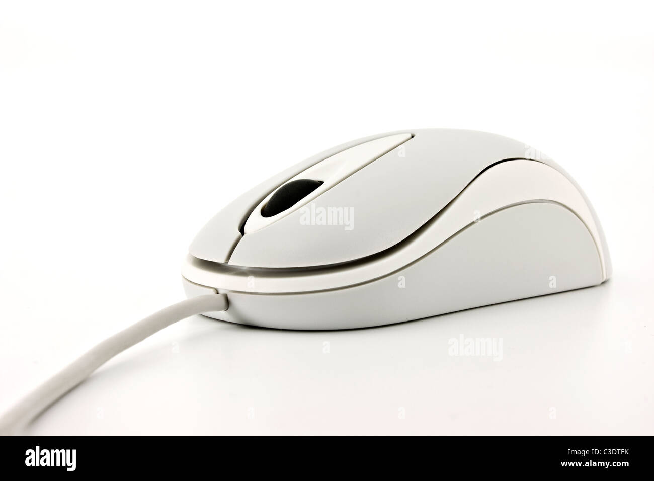 Chiudere fino a un bianco il mouse del computer Foto Stock