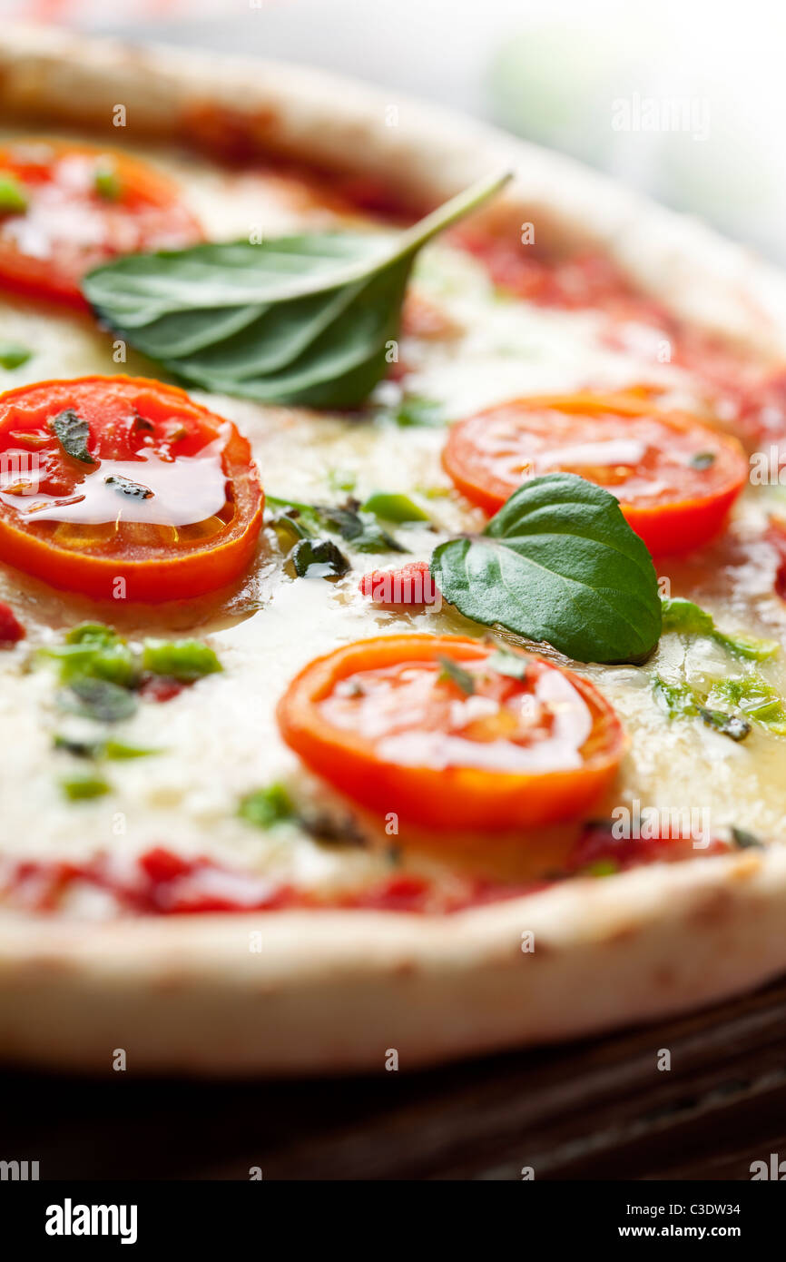 Fresh pizza italiana Foto Stock