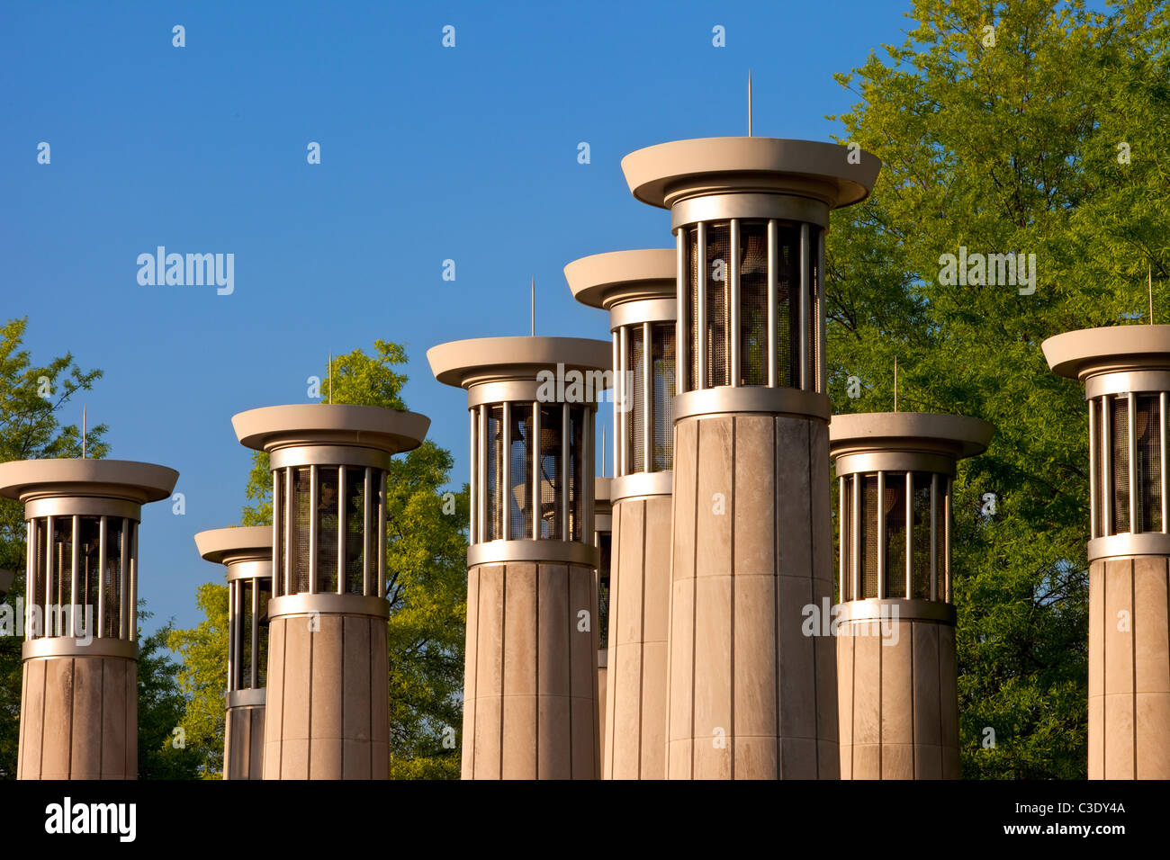 Carillon campanili in Bicentennial Park, Nashville Tennessee USA Foto Stock