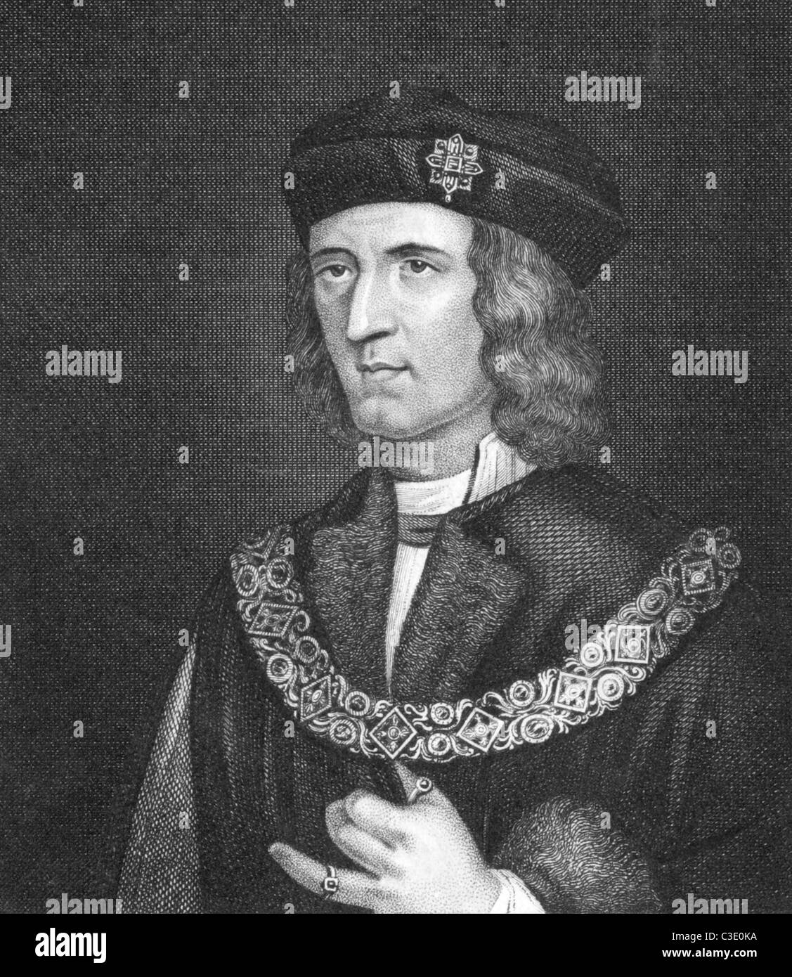 Richard III d'Inghilterra (1452-1485) su incisione dal 1830. Re di Inghilterra durante il 1483-1485. Foto Stock