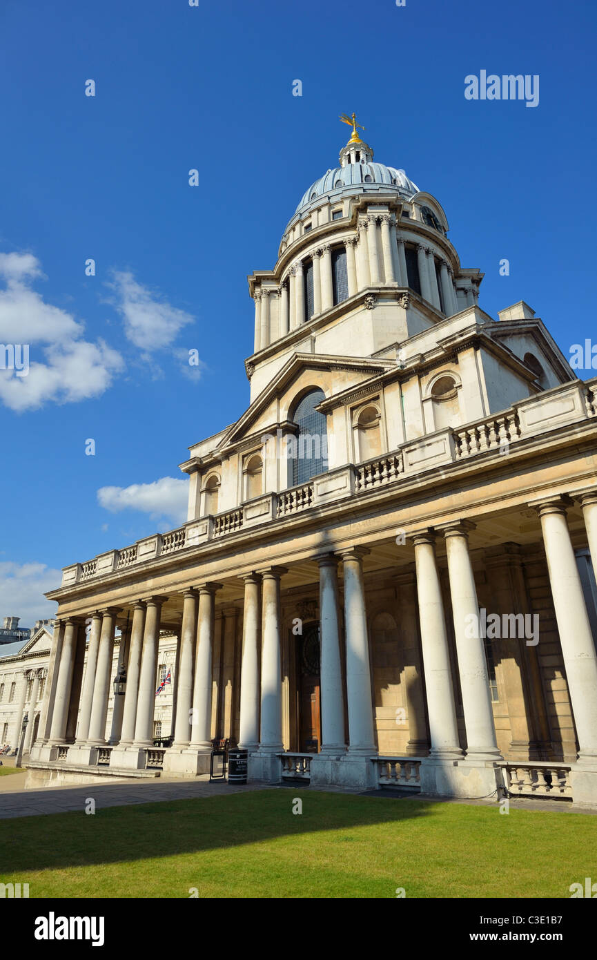 La Cappella di San Pietro e di San Paolo, Queen Mary corte, Old Royal Naval College di Greenwich, London, England, Regno Unito Foto Stock