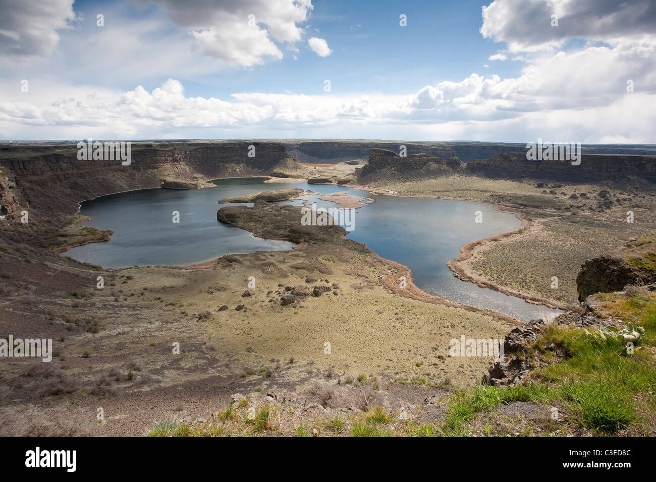 Cade a secco - Sun Lakes State Park, Grant County, Washington Foto Stock