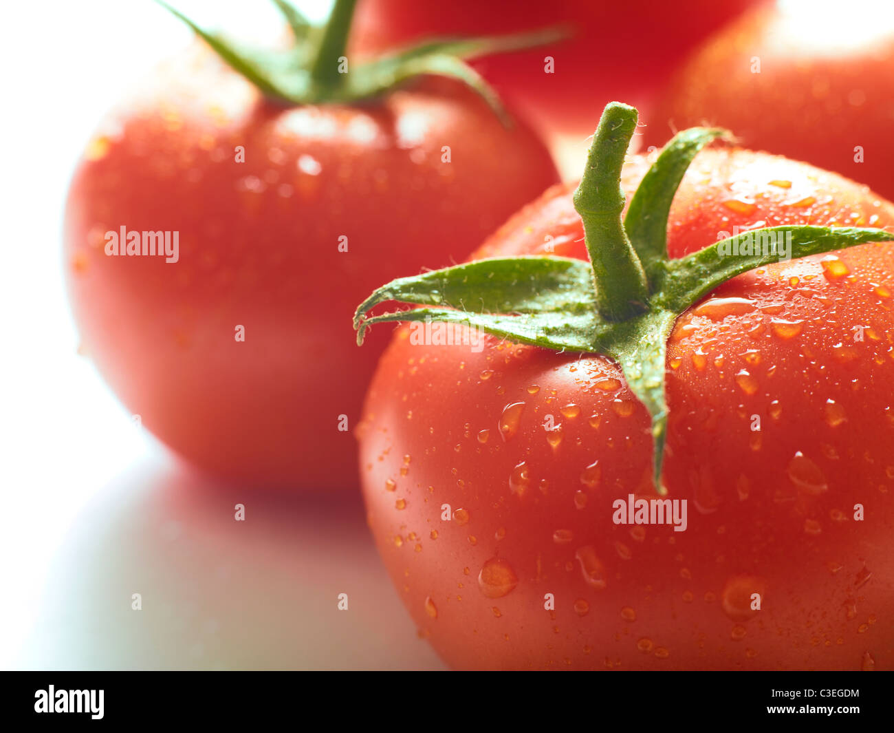 Vitigno fresca di pomodori maturi Foto Stock