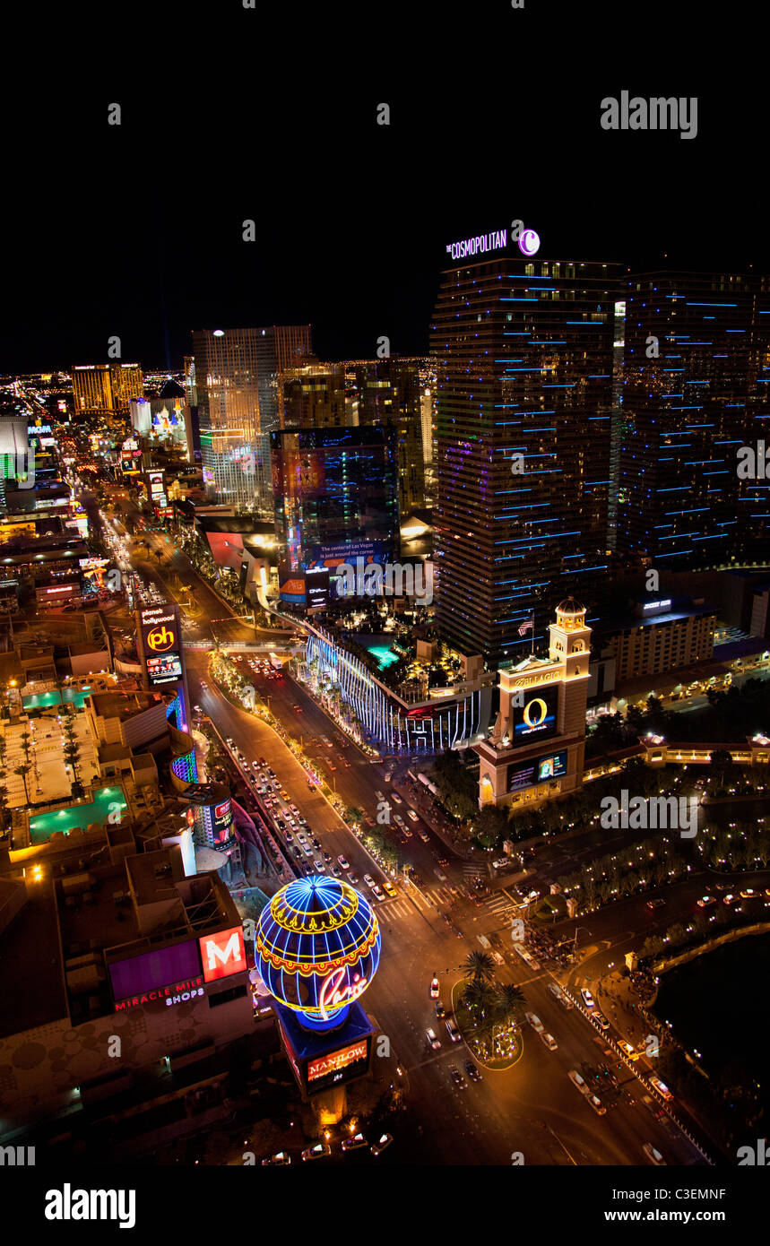 La cosmopolita lungo la striscia di Las Vegas, nel Nevada. Foto Stock