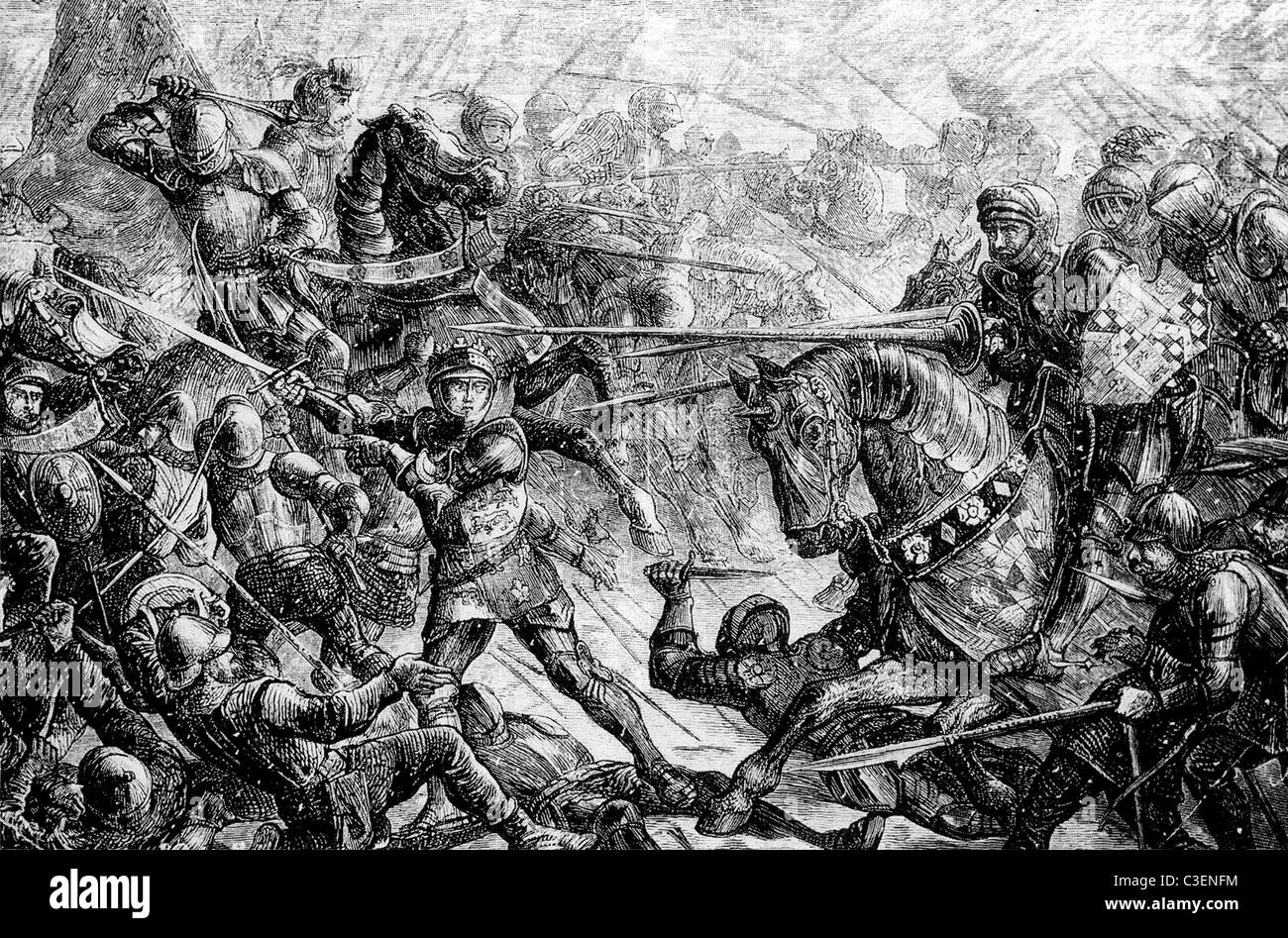 Battaglia di Towton, 29 marzo 1461 Foto Stock