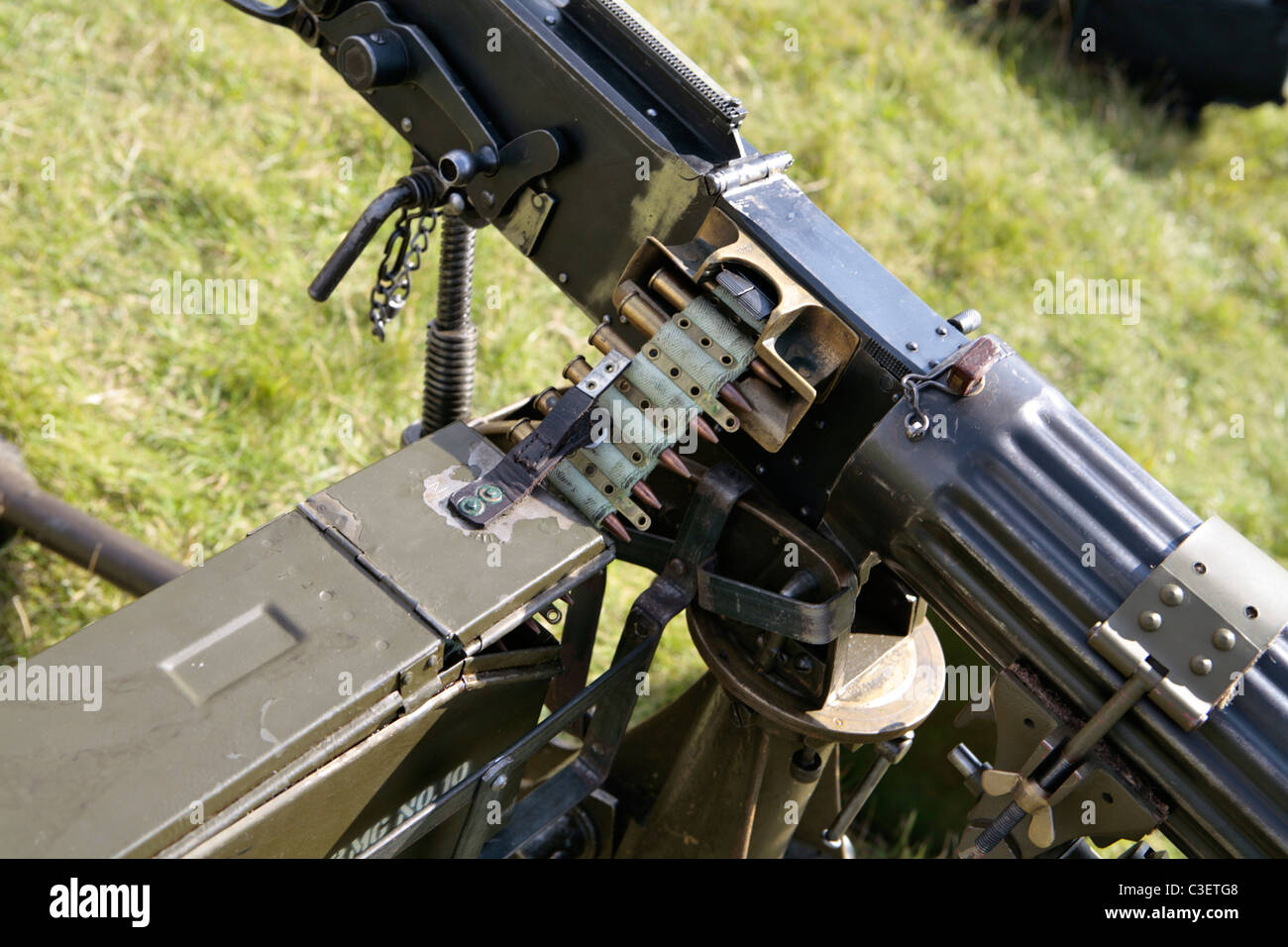 Il blocco di culatta della guerra mondiale 1 Vickers machine gun Foto Stock