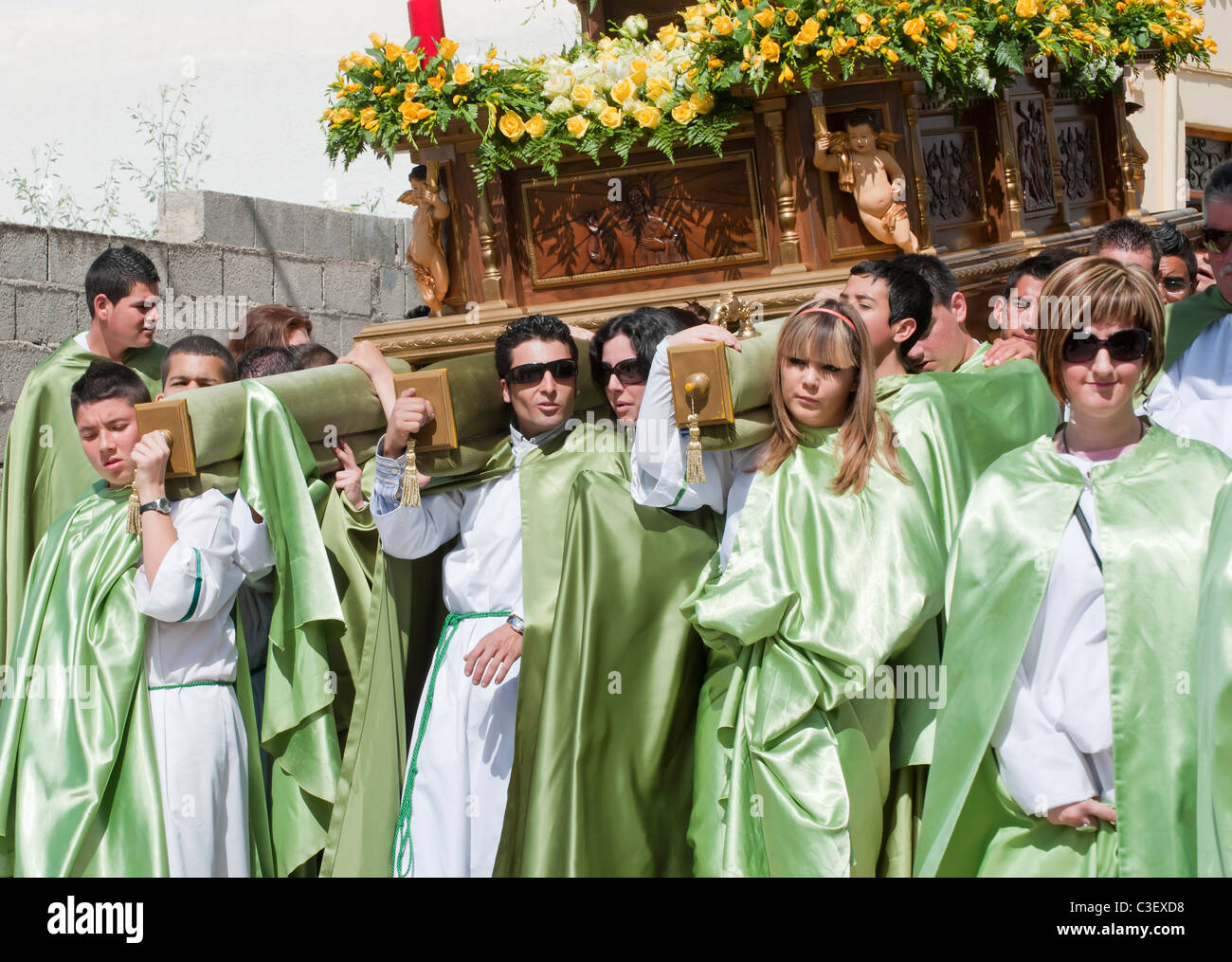 Settimana Santa processione in Turre Almeria Andalusia Spagna Foto Stock