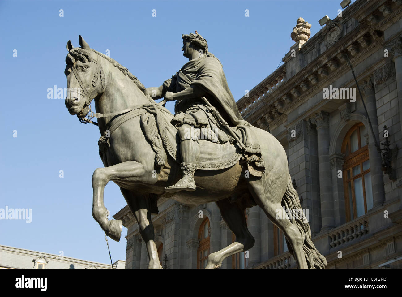 Città del Messico. Statua di Carlos IV. Manuel Tolsa. Foto Stock