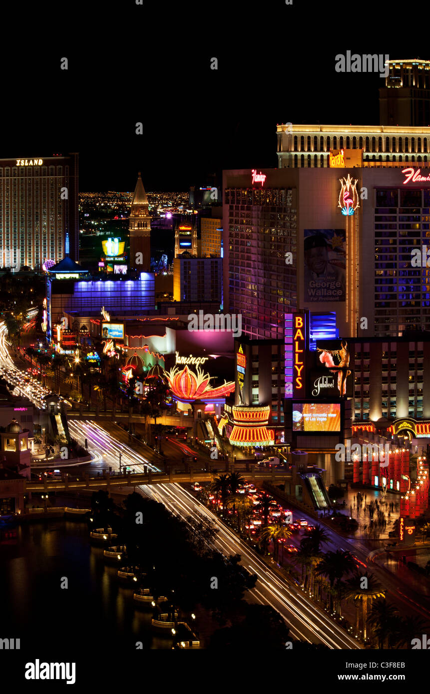 La striscia di Las Vegas, nel Nevada. Foto Stock