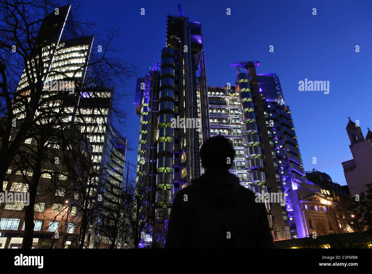 Il Lloyd building in Lime Street London. (Noto anche come dentro e fuori, edificio.) Foto Stock