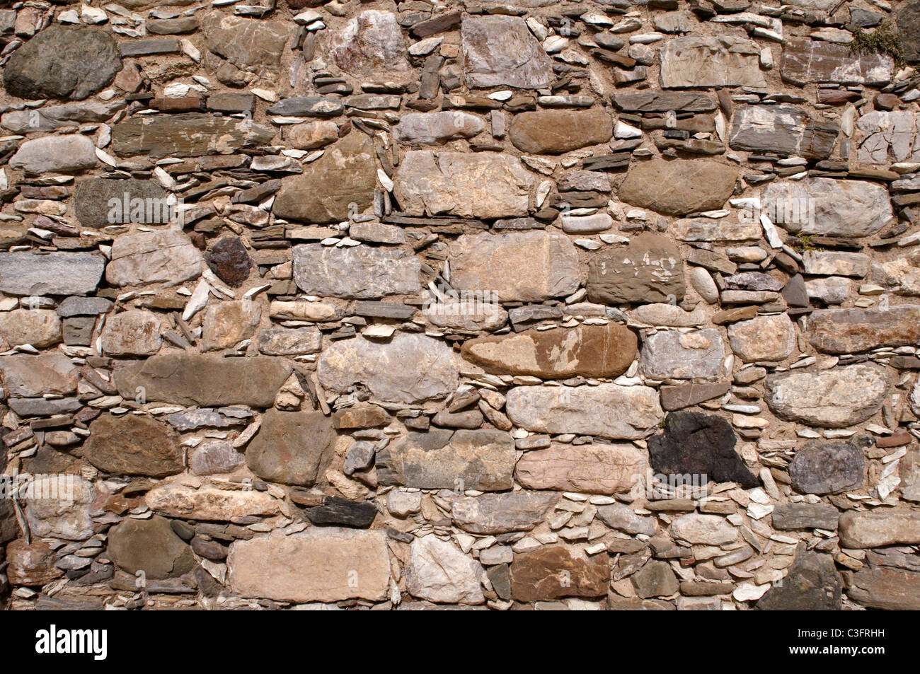 Dettaglio della muratura originale nell'incredibile monastero abbandonato di Panagia tou Sinti nella valle Xeros Foto Stock