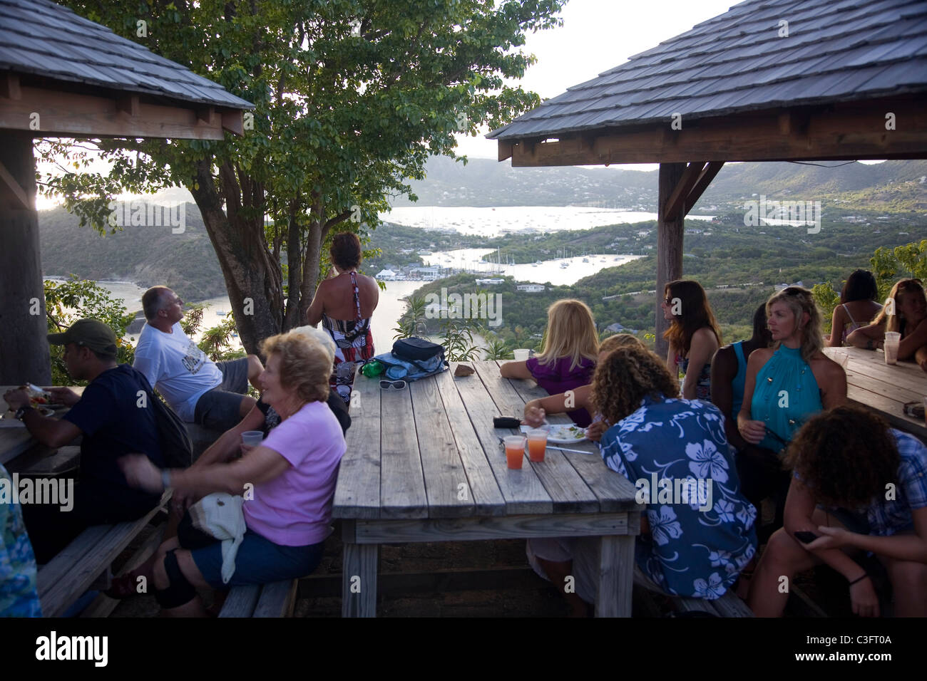Vista da Shirley Heights in Antigua Foto Stock