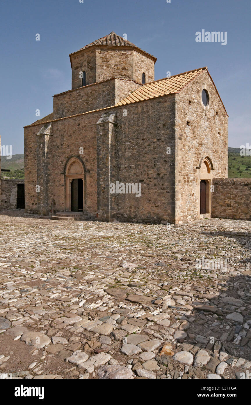 La sorprendente abbandonato monastero del XVI secolo di Panagia tou Sinti nella valle Xeros Foto Stock
